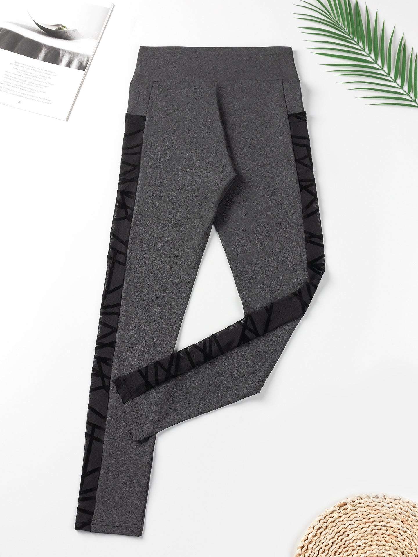 Yoga Primer Plus Size Mesh Stitching Yoga Clothes Hip-lift And Belly Shaping Sports And Fitness Running Trousers - globaltradeleader