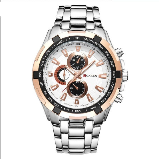 Men's Watch Business Steel Belt Quartz Watch - globaltradeleader