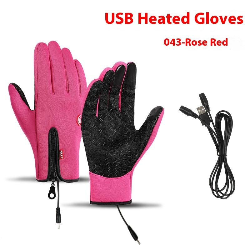 USB Electric Heating Heating Gloves Winter Outdoors Sports Skiing Warm Waterproof Non-slip - globaltradeleader