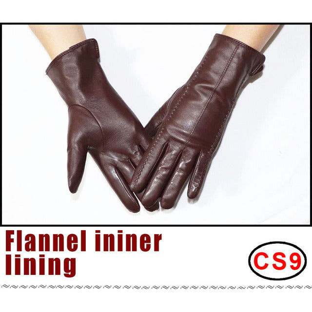 Women's Sheepskin Gloves Winter Warmth Plus Velvet Short Thi - globaltradeleader