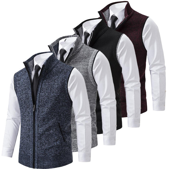 Men's Stand Collar Sweater Knitted Cardigan Coat - globaltradeleader