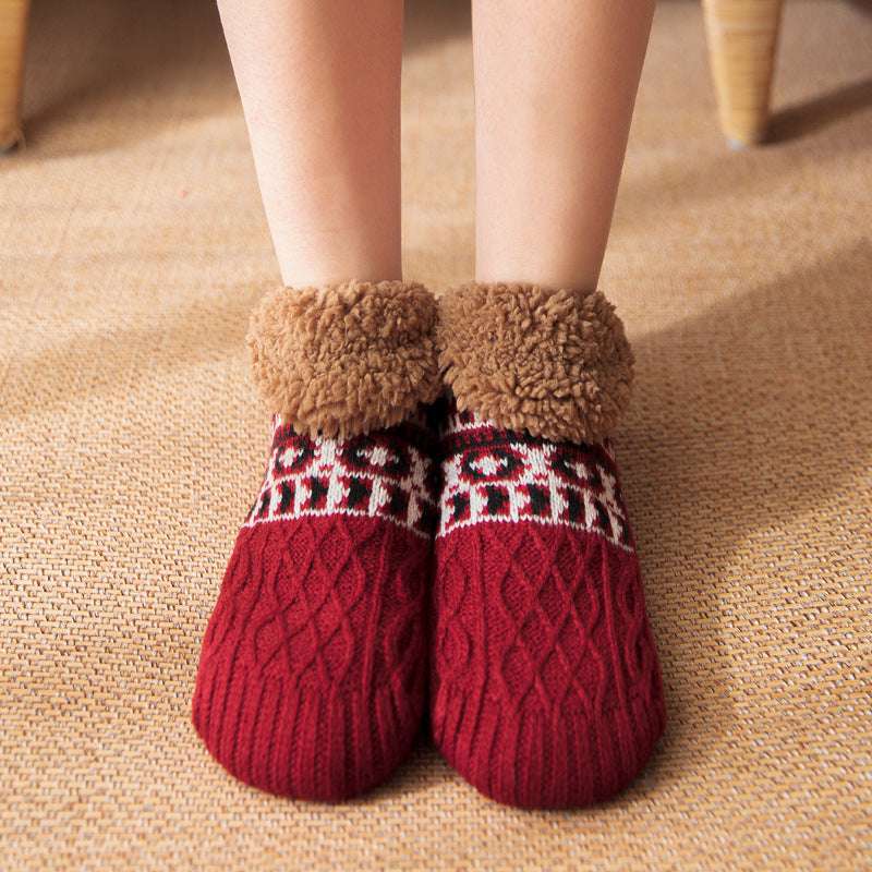 Indoor Home Floor Socks Fall And Winter Warm Non-slip Carpet Socks For Men And Women - globaltradeleader