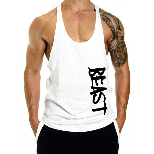 Muscle Gym Loose Leisure Sports Vest Men's I-shaped Breathable Sleeveless T-shirt - globaltradeleader