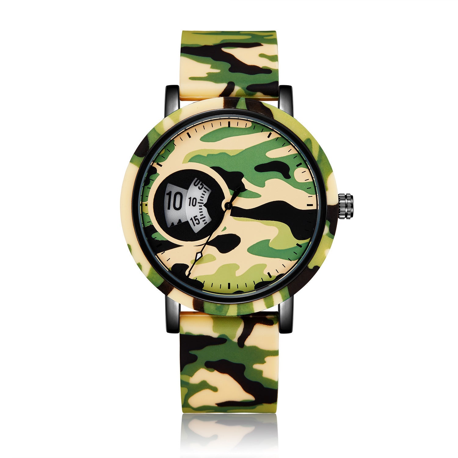 Camouflage Watch Student Sports Double Display Fashion Silicone Strap - globaltradeleader