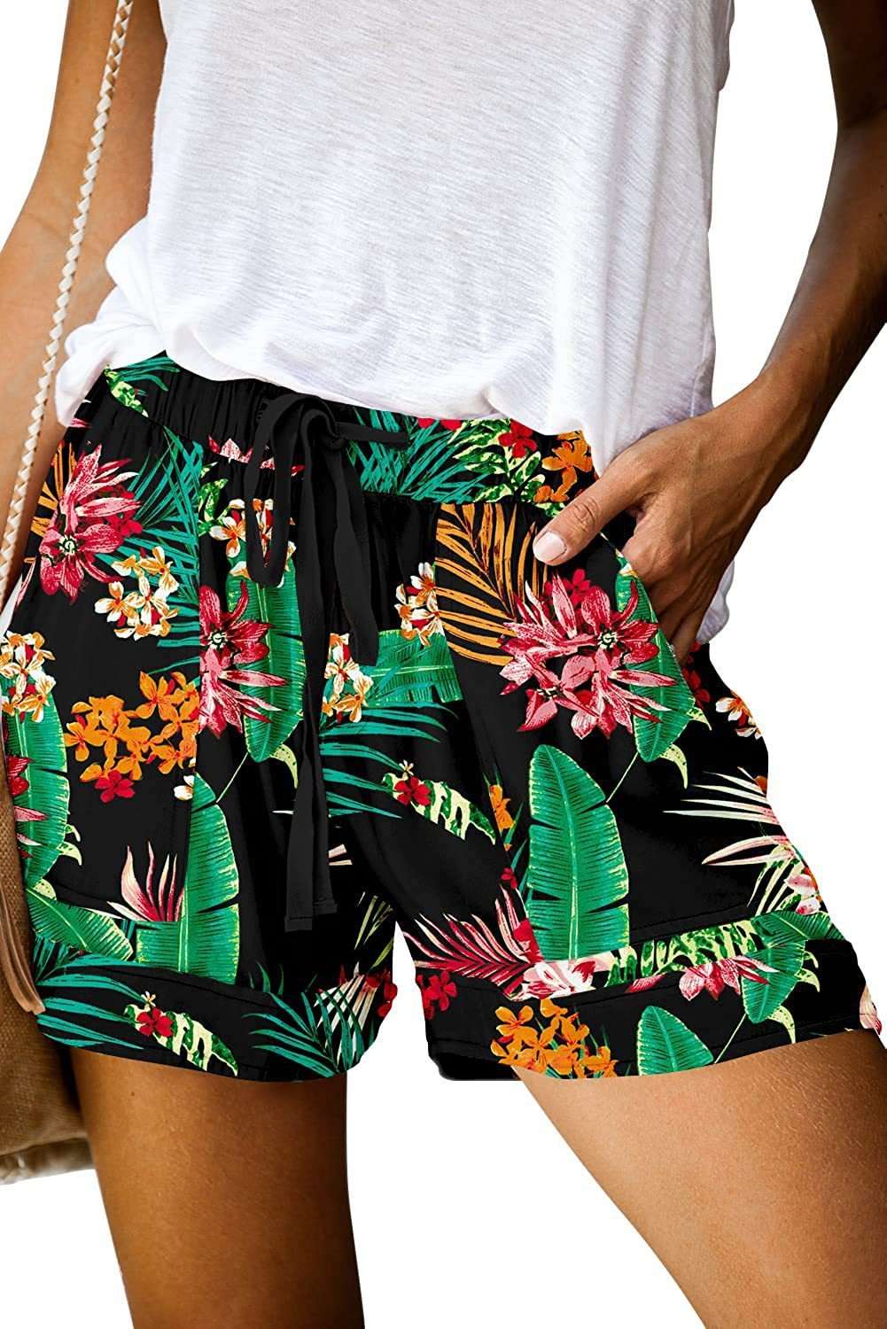 Summer Printed High Waist Straight Shorts Women's Casual Pants - globaltradeleader