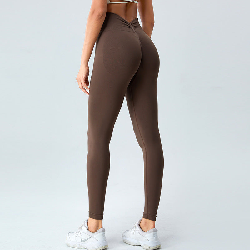 Outdoor Running Fitness Pants Women's Peach Hip Raise Seamless Sports Tights - globaltradeleader