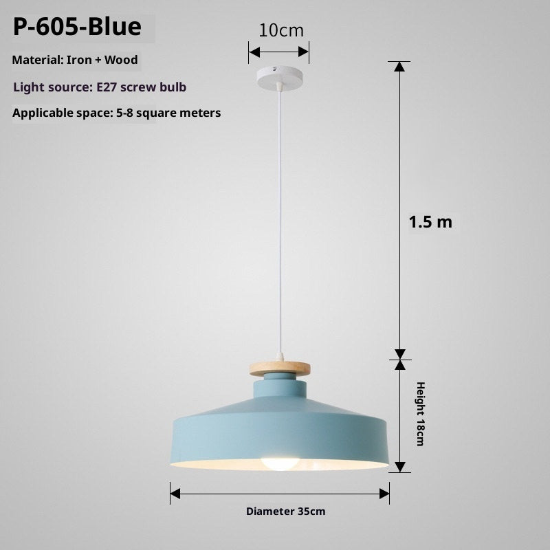 Simple Nordic Retro Restaurant Macaron Chandelier - globaltradeleader