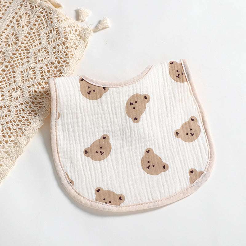 Cotton Gauze U-shaped Bib Baby Saliva Towel