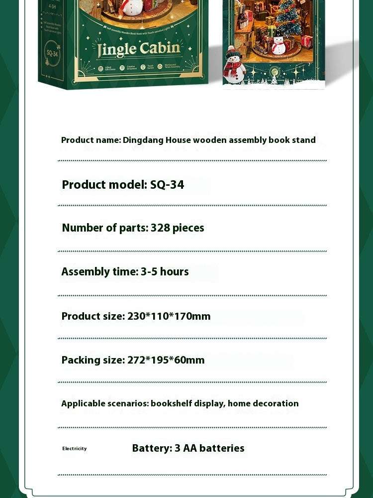 Christmas Gift Ding Ding House Book Stand DIY - globaltradeleader