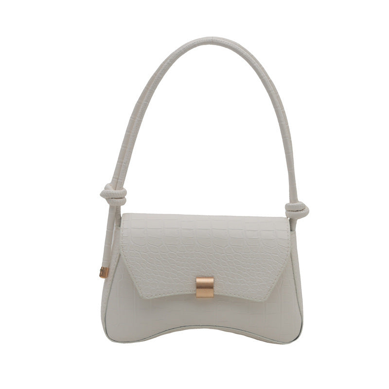 Trendy Retro Lock Simple Underarm Small Square Shoulder Bag - globaltradeleader