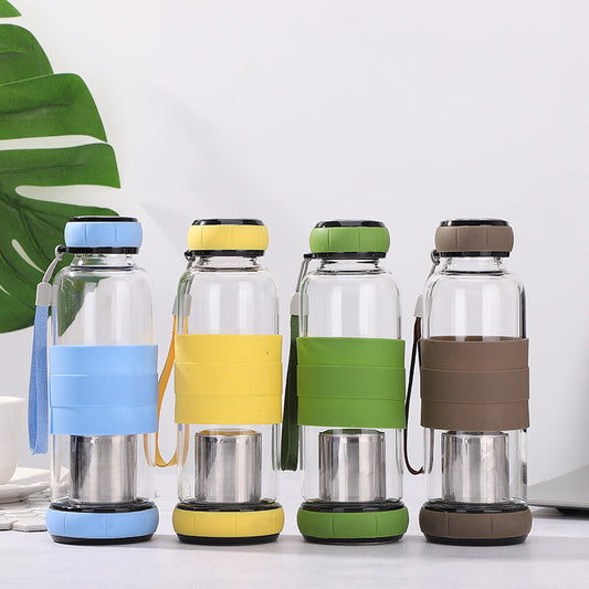 Creative Tea Separation Single Double Glass Cup