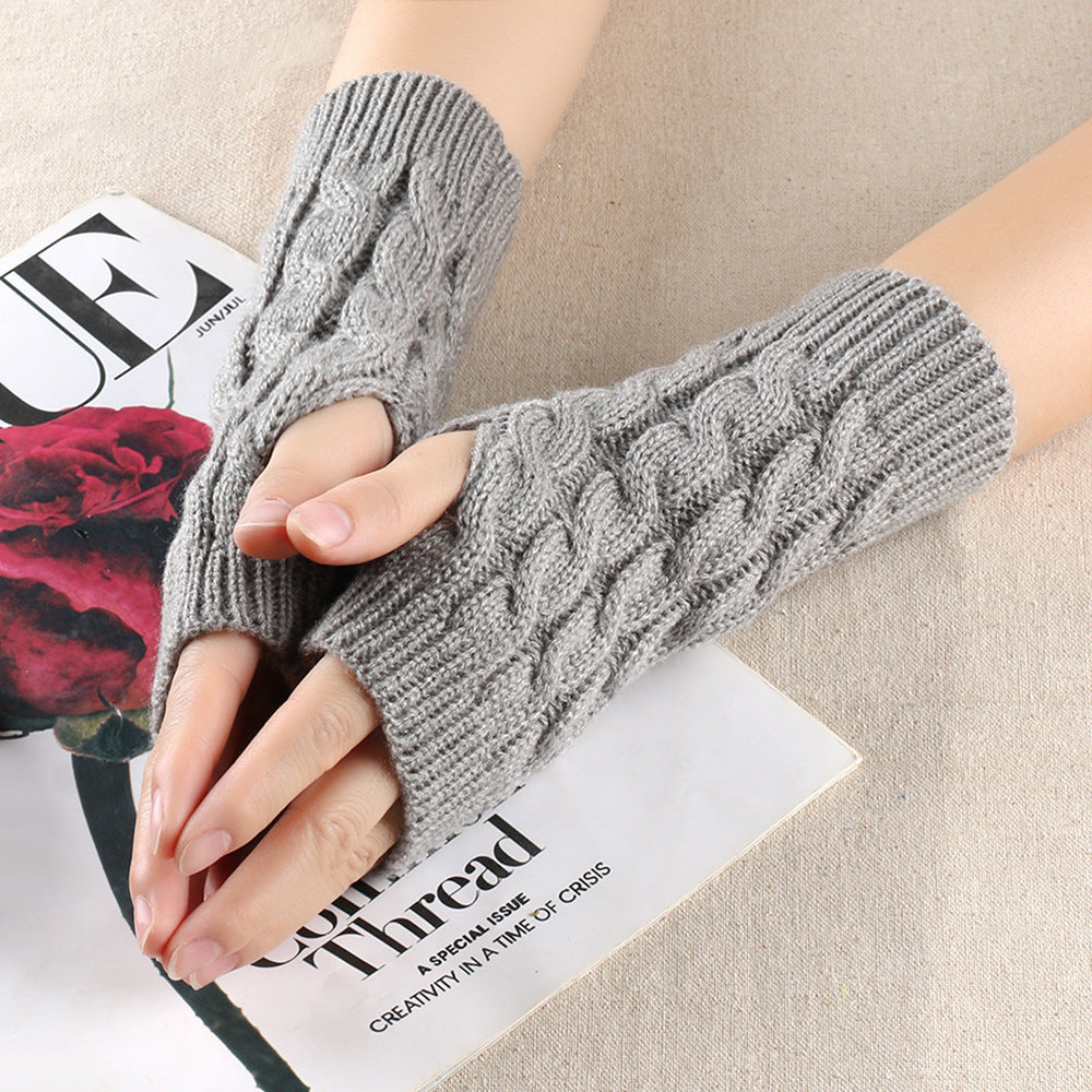 Warm Wool Gloves Winter Men's Open Finger - globaltradeleader