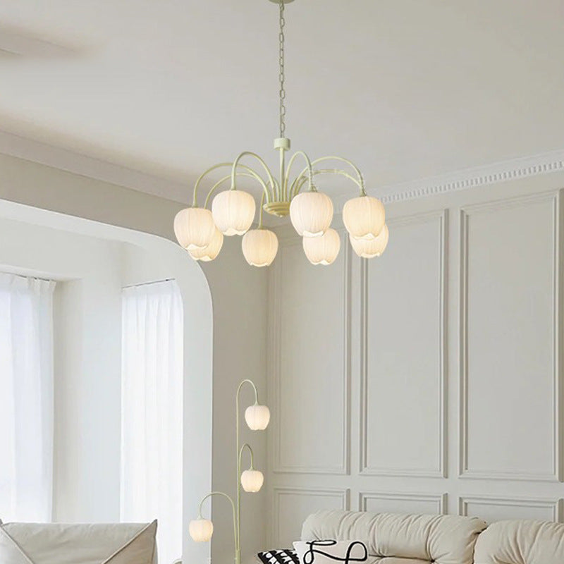 Modern Minimalist Cream Style Lamp In The Living Room Tulip Chandelier - globaltradeleader