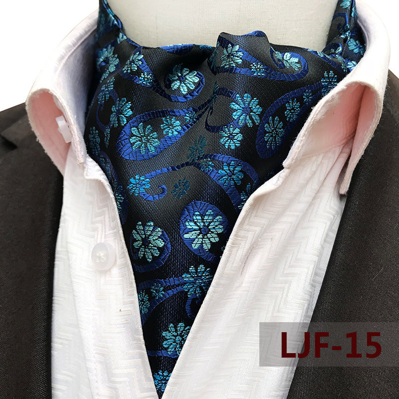 Men's Scarf Jacquard Polyester Fashionable And Warm