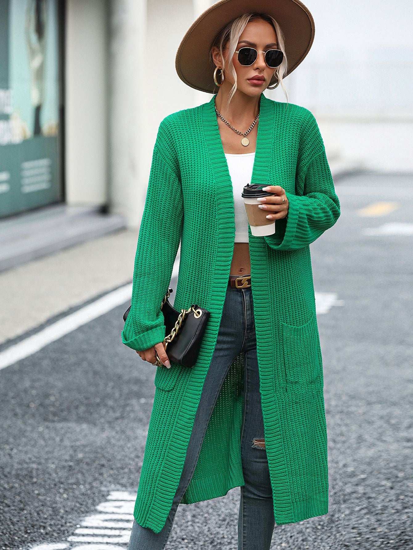 New Women's Solid Color Knitwear Women's Coat Sweater - globaltradeleader