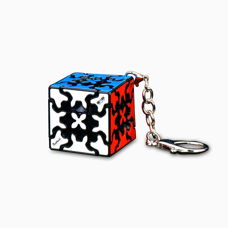 Rubik's Cube Keychain Small Steamed Bun Maple Leaf Pyramid - globaltradeleader