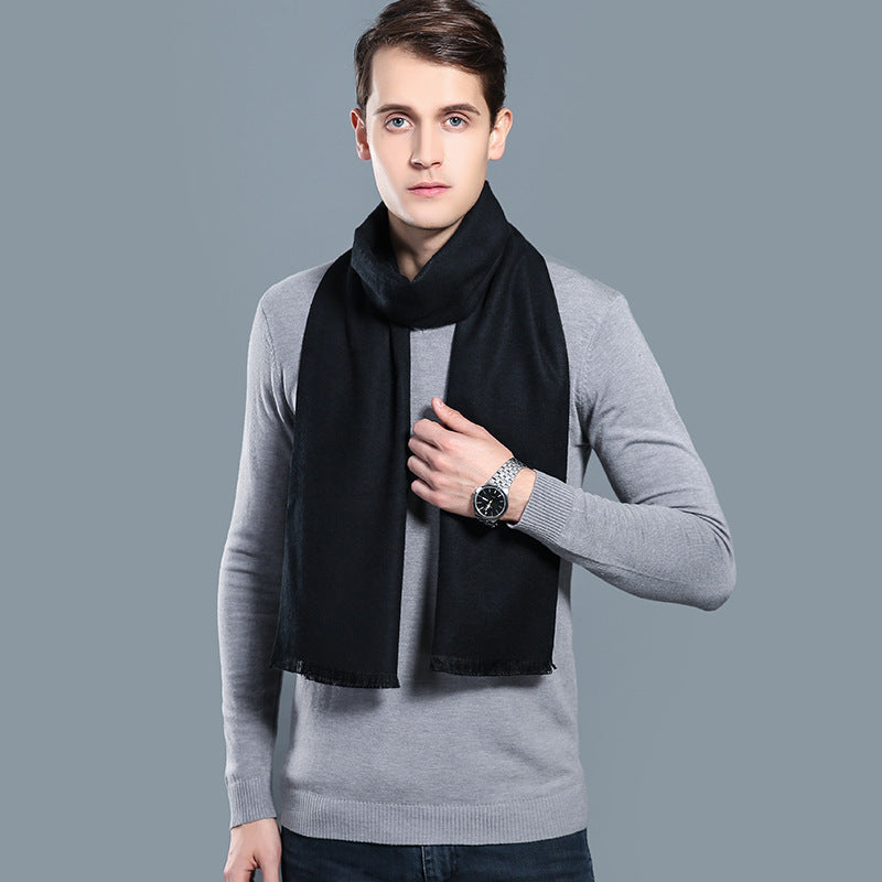 Simple Plaid Warm Keeping Artificial Cashmere Scarf - globaltradeleader