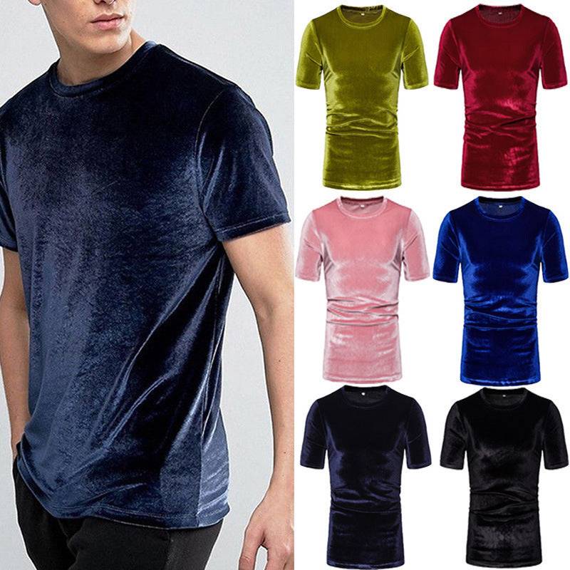 Men's Summer Solid Color Short-sleeved T-shirt - globaltradeleader