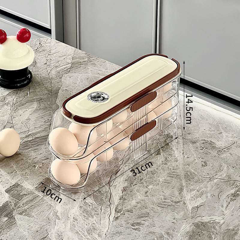 Storage Box Kitchen Refrigerator Multi-layer Transparent Egg Holder - globaltradeleader