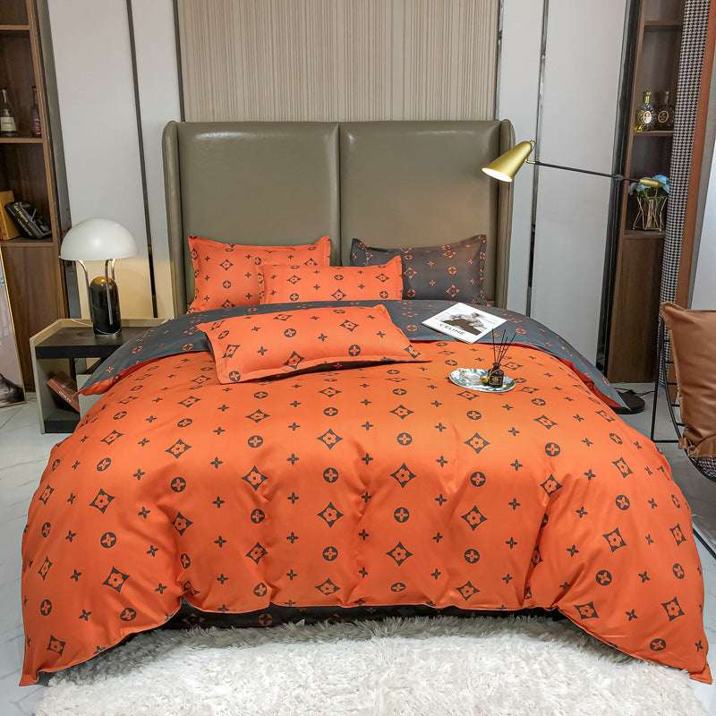 Cashmere Four-piece Brushed Quilt Cover Sheets - globaltradeleader