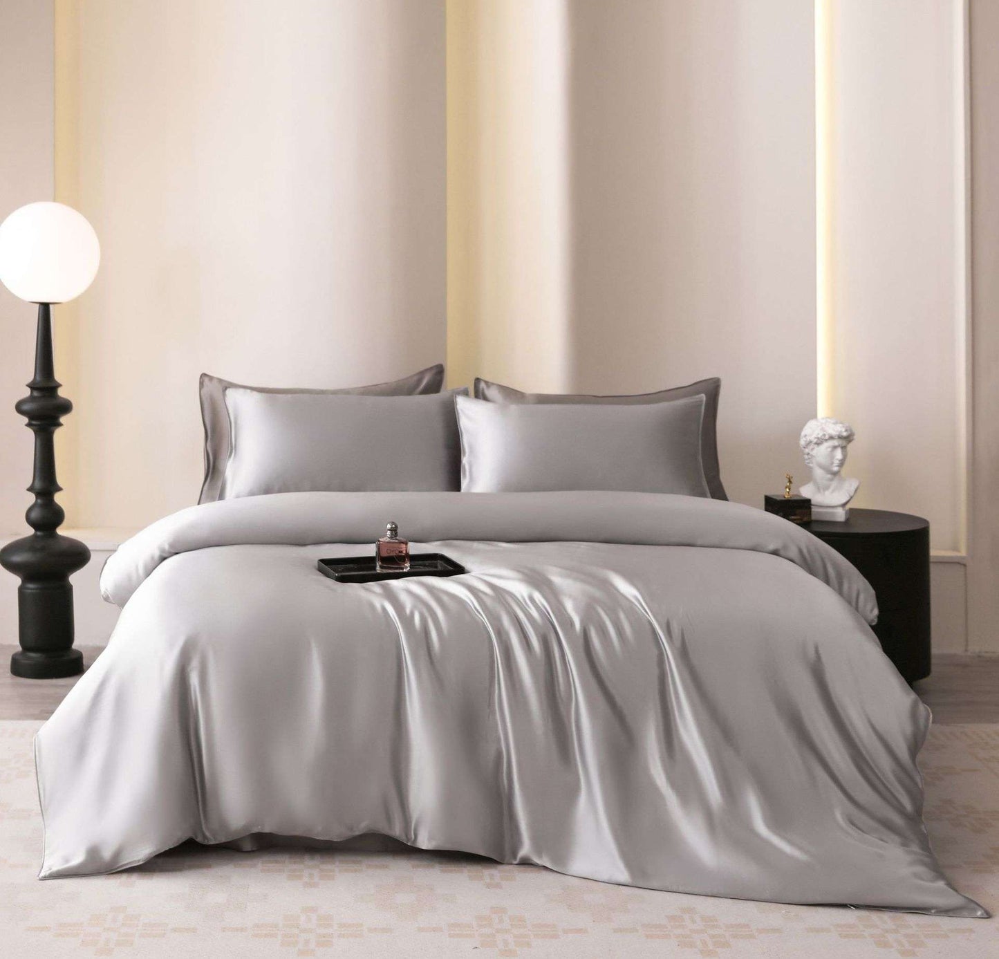 Silk Four-piece Set 19 M Pure Color - globaltradeleader