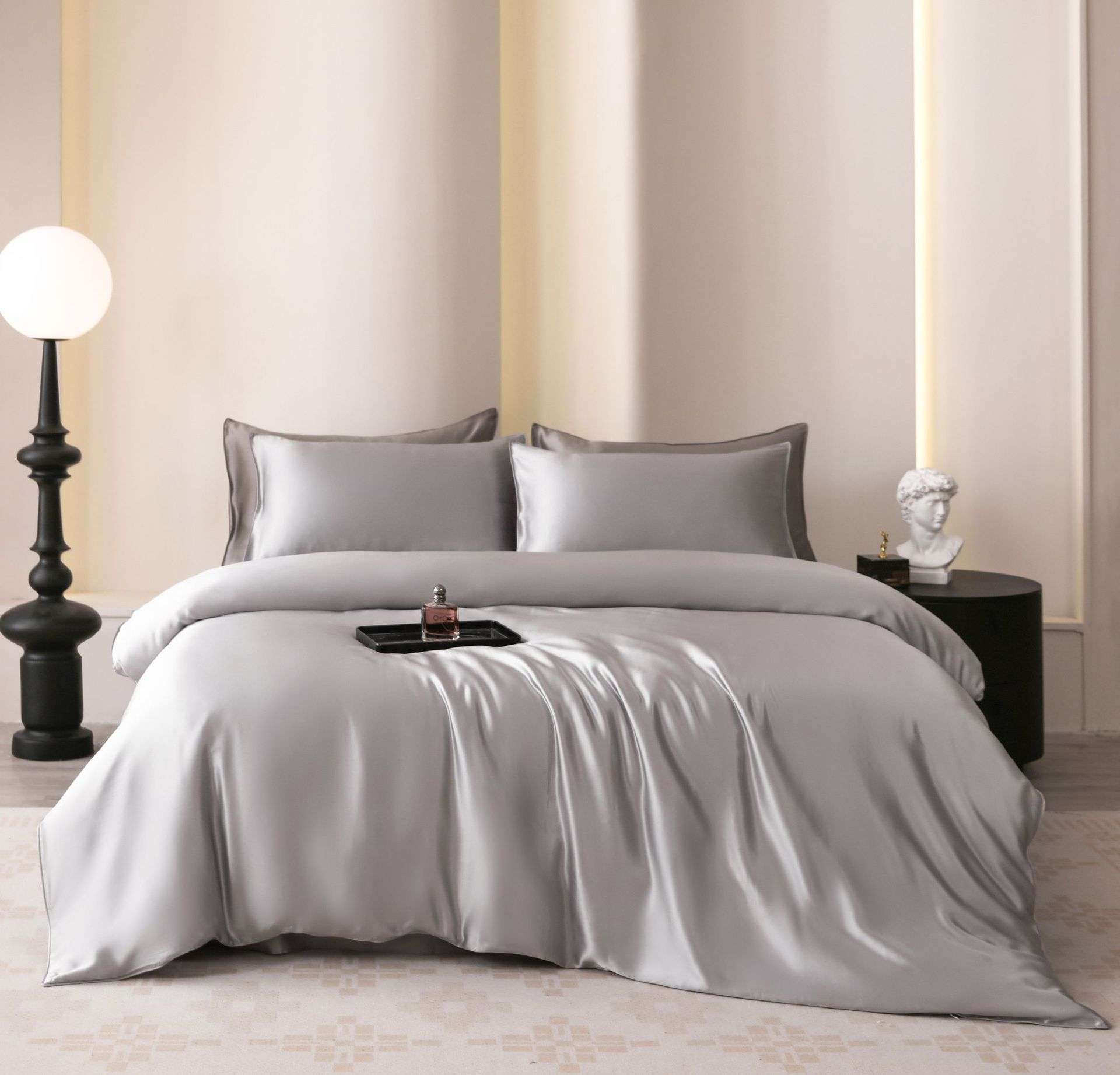 Silk Four-piece Set 19 M Pure Color - globaltradeleader