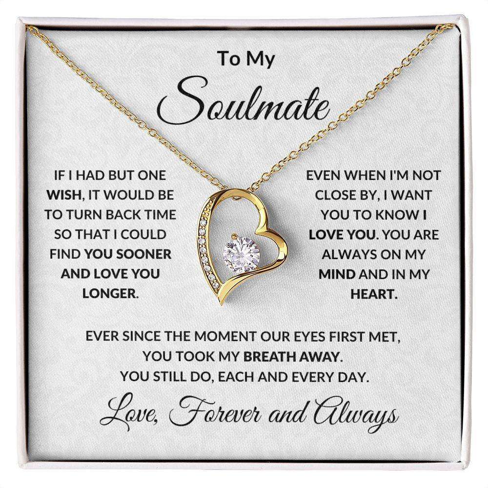 Gift For Women Wife Her Girlfriend Necklace Stainless Steel To My Soulmate The Day I Met You Forever Love Necklace - globaltradeleader