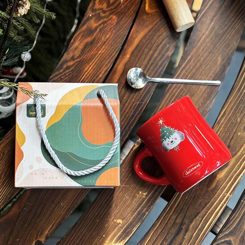 Christmas Cute Pet Ceramic Cup Hand Gift Good-looking Mug Gift Box Water Cup Holiday Activity Gift - globaltradeleader