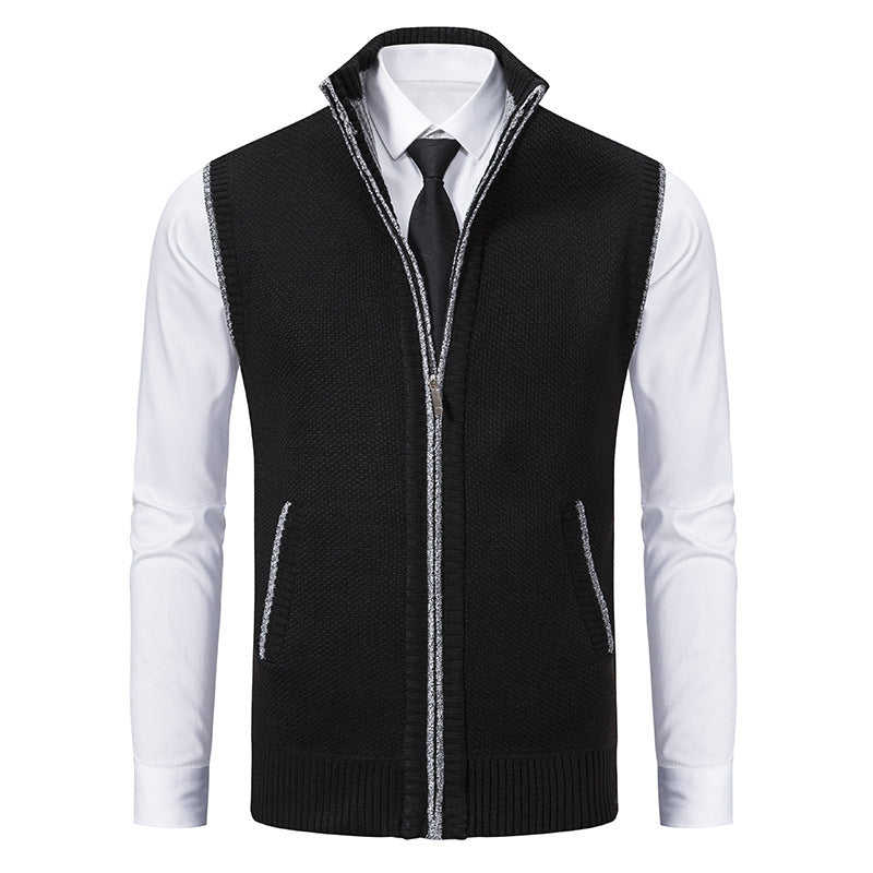 Men's Stand Collar Sweater Knitted Cardigan Coat - globaltradeleader