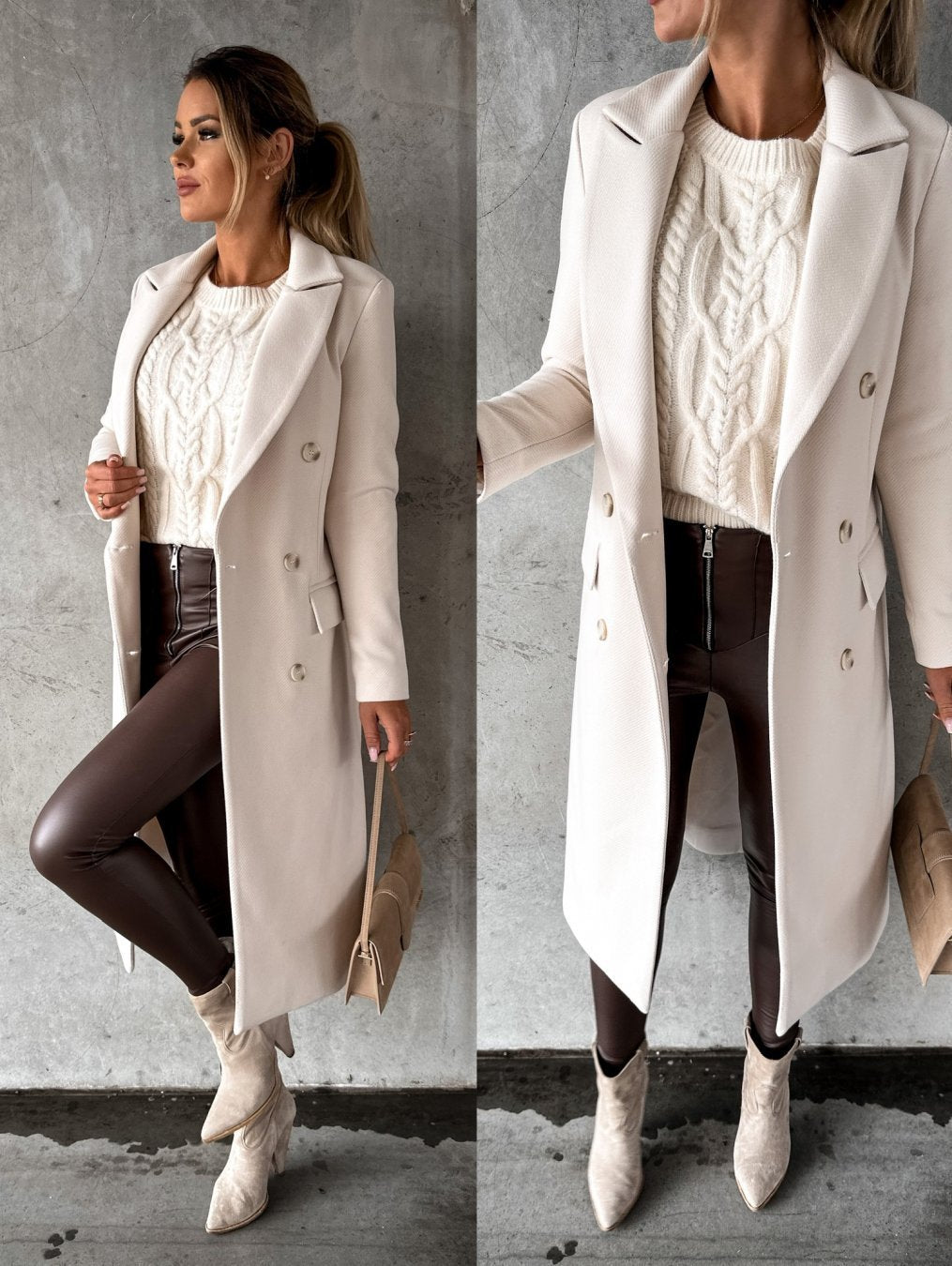 Fashion Casual Woolen Coat Women - globaltradeleader