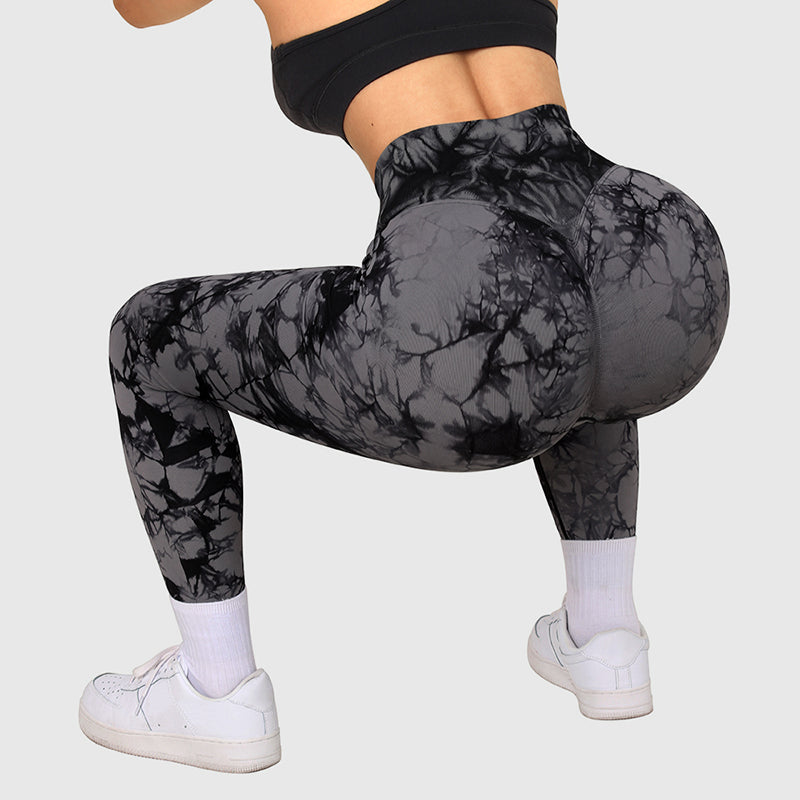 Seamless Tie Dye Leggings Women Yoga Pants Push Up Sport Fitness Running Gym Leggings - globaltradeleader