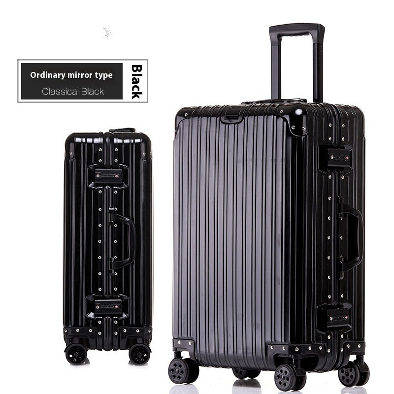 Aluminum Magnesium Luggage Password Trolley Case - globaltradeleader