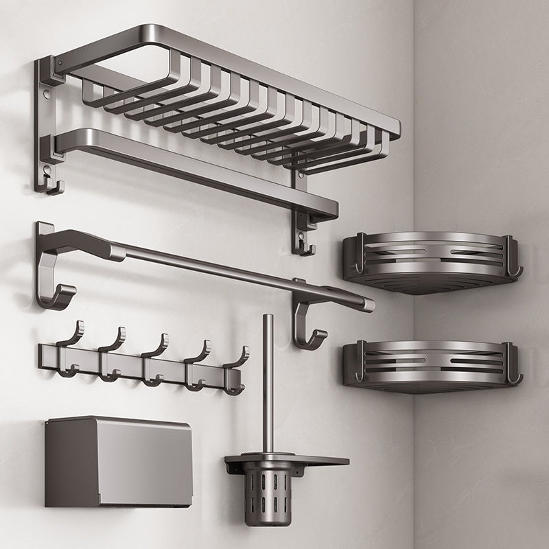Gun Gray Towel Rack Bathroom Punch-free Bathroom Rack - globaltradeleader