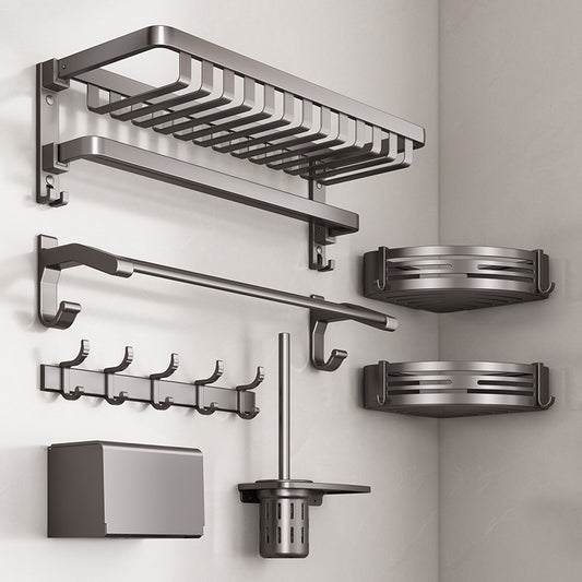 Gun Gray Towel Rack Bathroom Punch-free Bathroom Rack - globaltradeleader