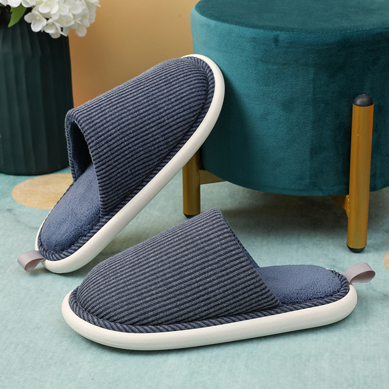 Winter House Slippers Eva Sole Anti-slip Soft Furry Plush Slippers Women's Footwear Floor Shoes