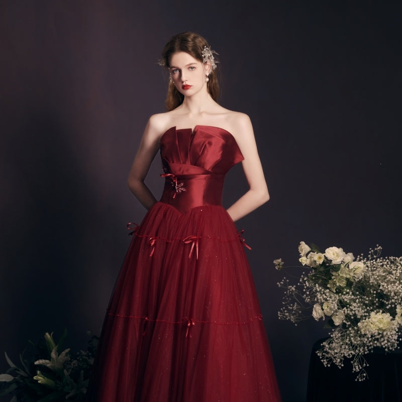 Red Long Dress Heavy-duty Tube Top For Women - globaltradeleader