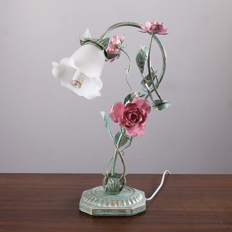 Pastoral Flowers And Plants Bedroom Bedside Lamp - globaltradeleader