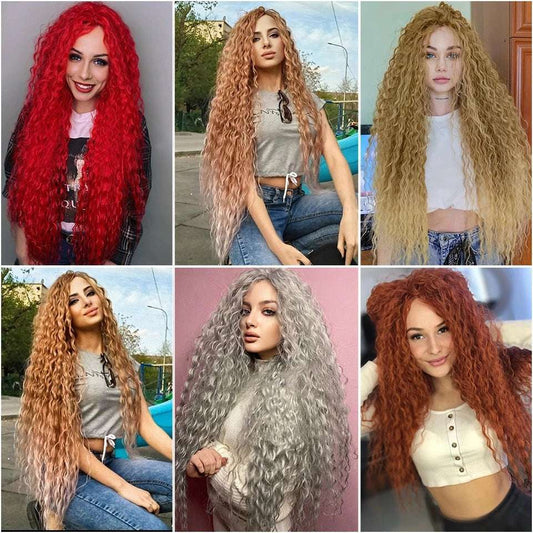 New Chemical Fiber Wig 20Inch Deep Wave