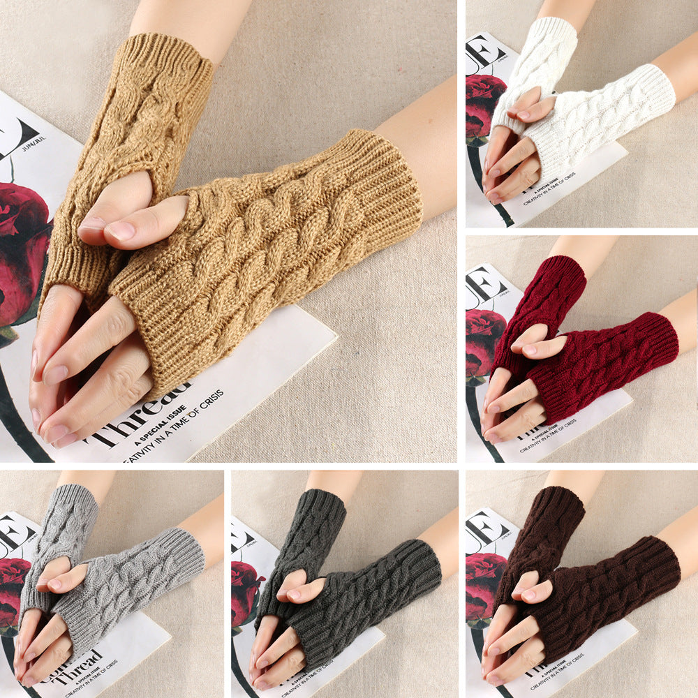 Warm Wool Gloves Winter Men's Open Finger - globaltradeleader