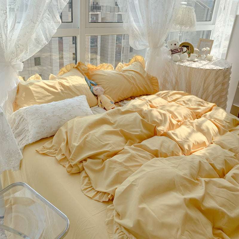 Cream Series Girl Lace Single Three-piece Set