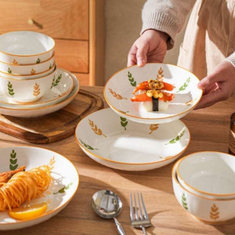 Deep Plates Dinner Plate High Sense Underglaze Tableware - globaltradeleader