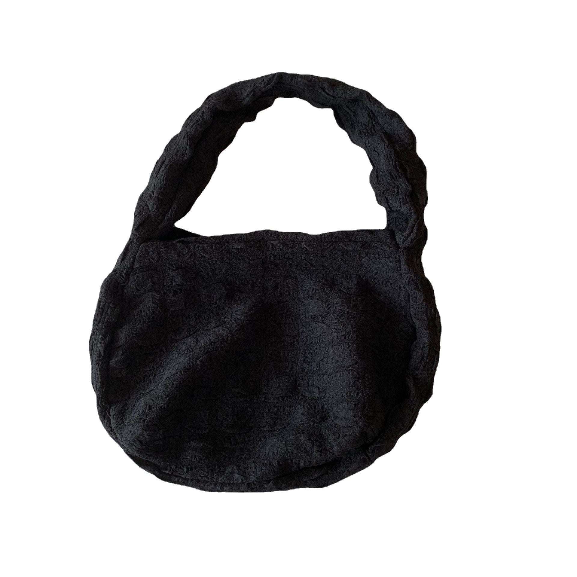 One-shoulder Underarm Tote Cloud Pleated