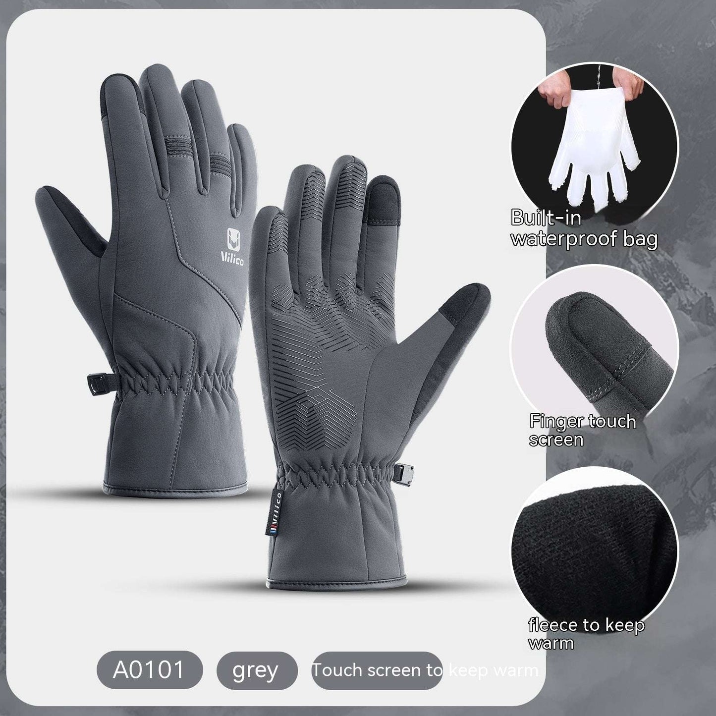 Outdoor Winter Warm Gloves Waterproof Windproof Touch Screen - globaltradeleader