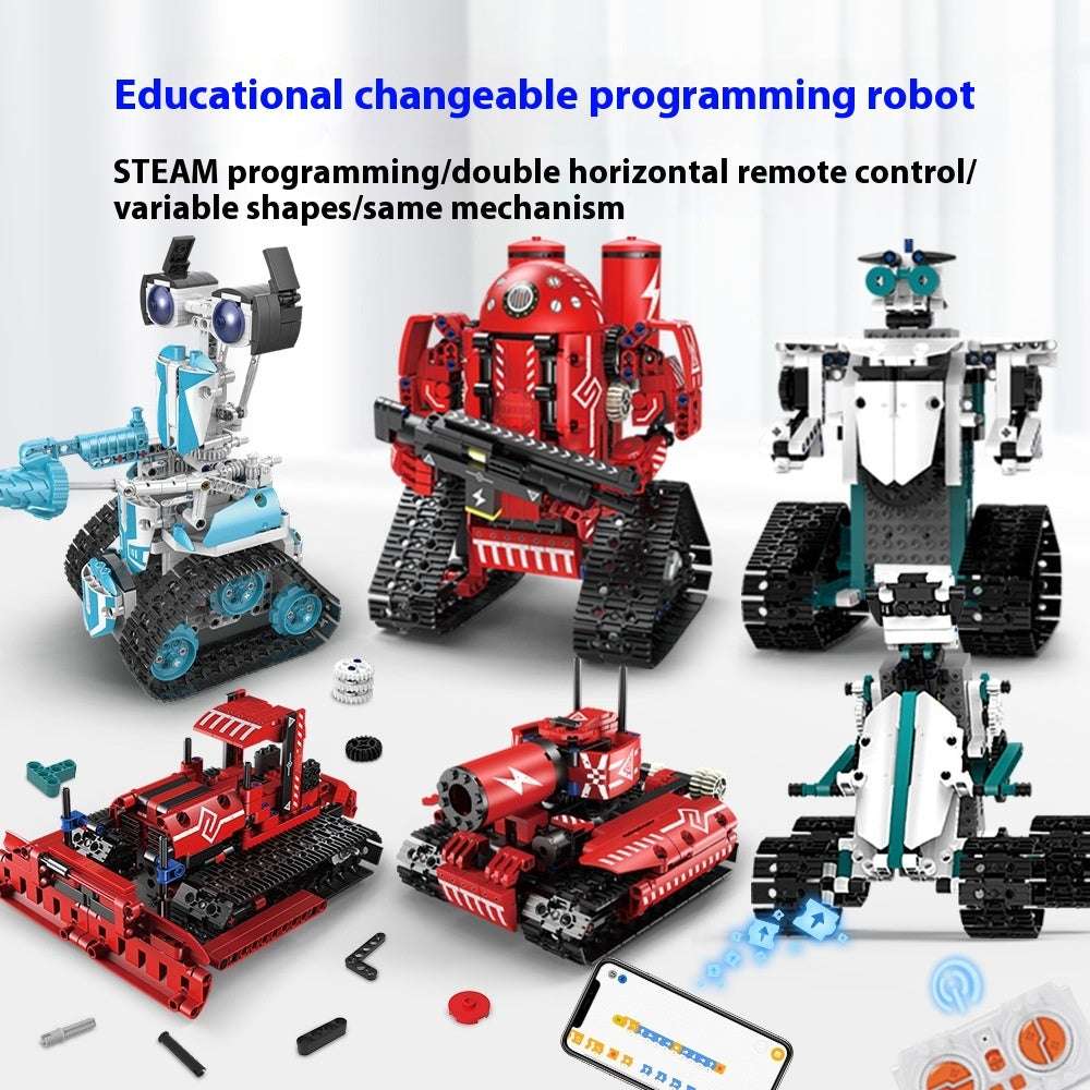 Programming Robot Electric Building Blocks Remote Control Car Toys - globaltradeleader
