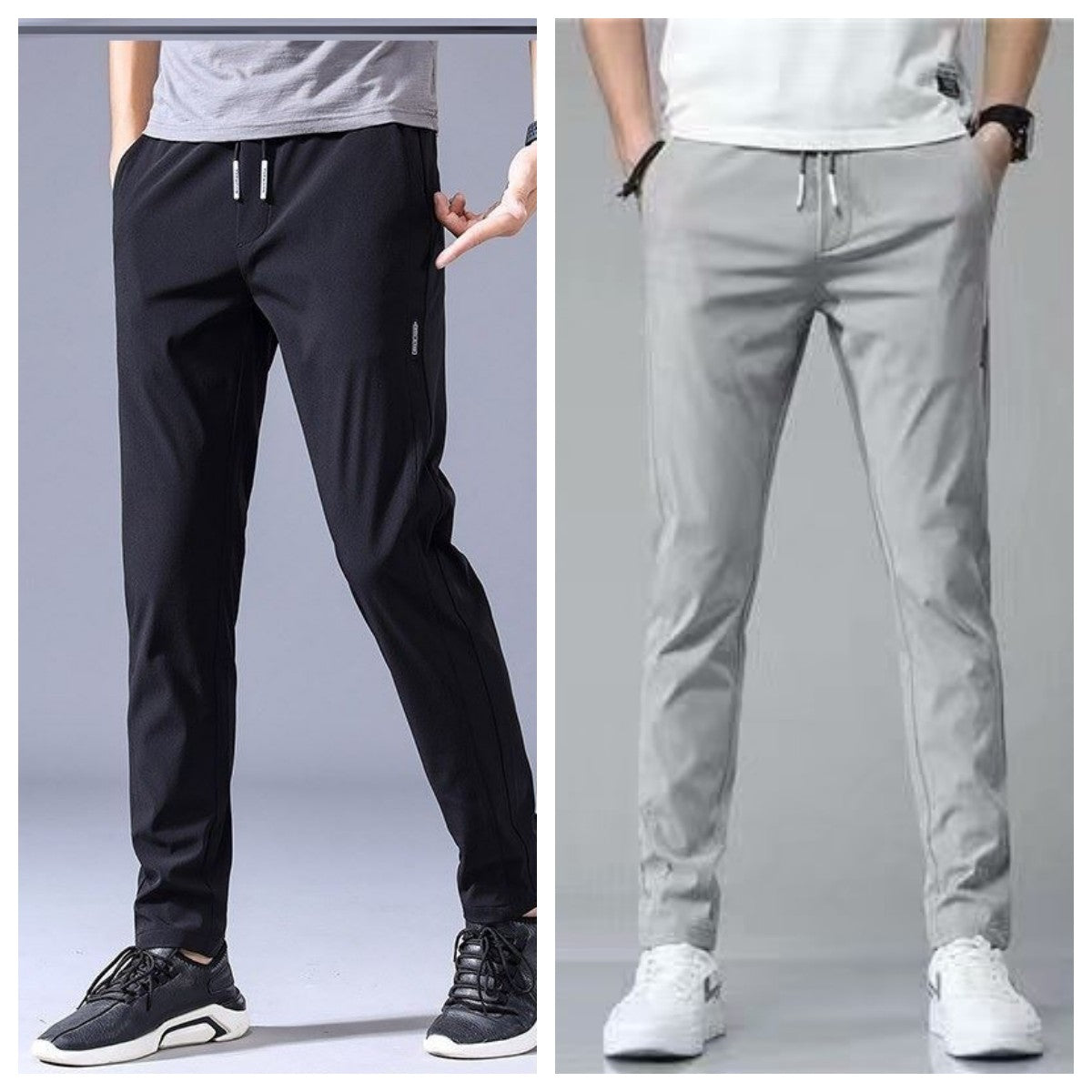 Drawstring Trousers Thin Casual Pants Korean Version Loose Straight Sweatpants Mens Clothing - globaltradeleader