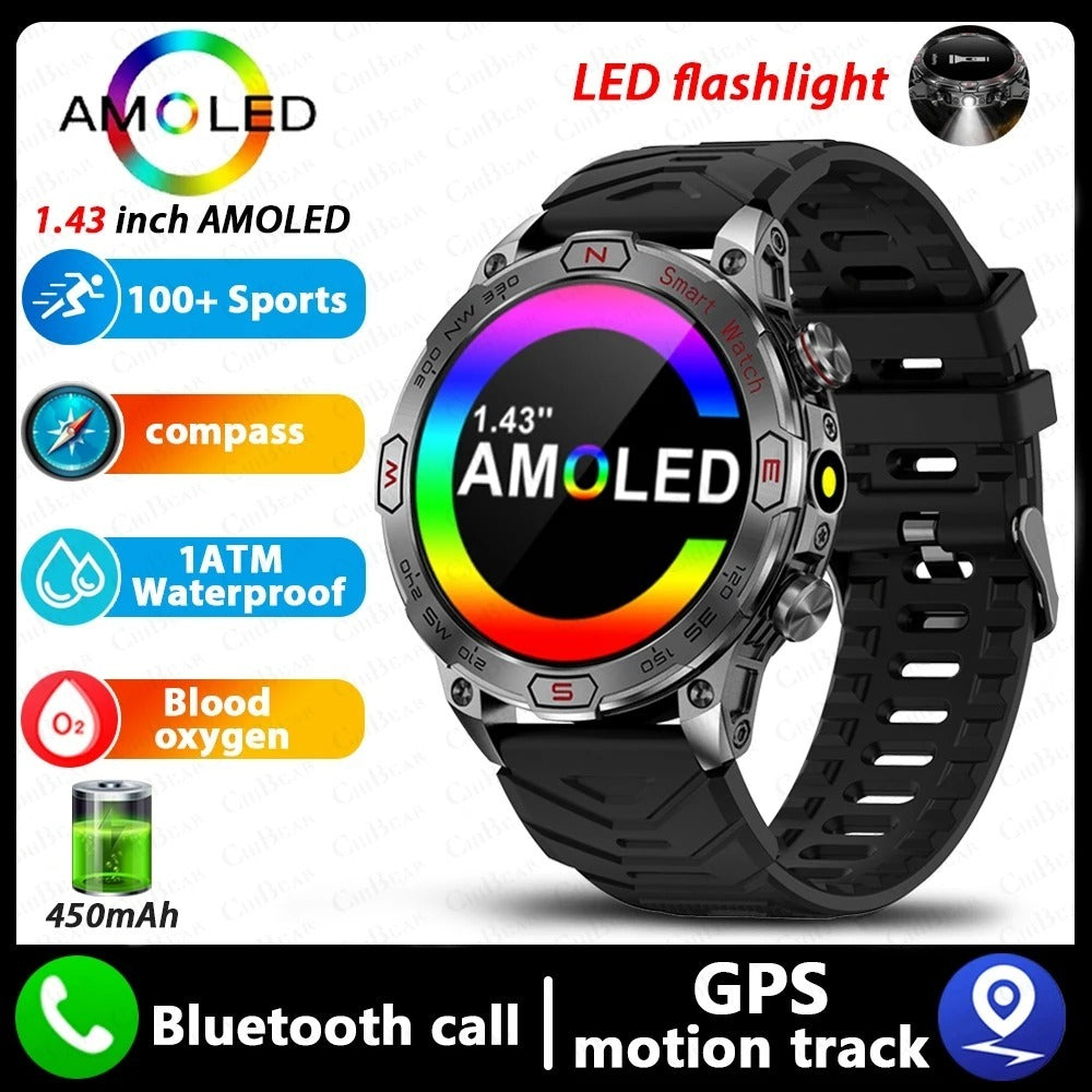 Smart Watch HD AMLOED Screen Bluetooth Calling Sports Watch - globaltradeleader