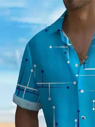 Fashion Printed Shirt Men's Clothing Print Lapel Short Sleeve - globaltradeleader