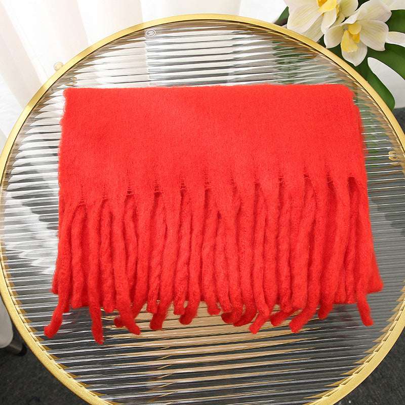 Soft And Warm Tassel Rectangular Scarf Shawl