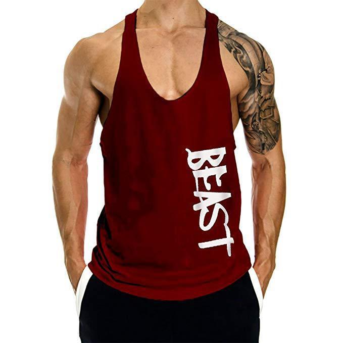 Muscle Gym Loose Leisure Sports Vest Men's I-shaped Breathable Sleeveless T-shirt - globaltradeleader