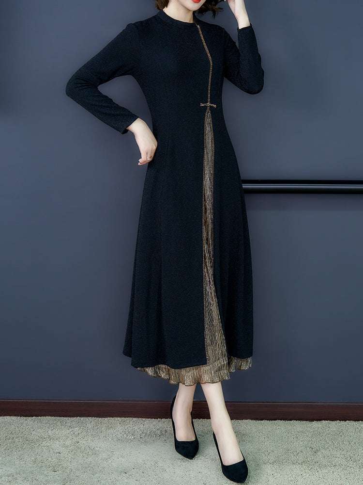Improved Version Of Cheongsam Dress, Long-sleeved Dress